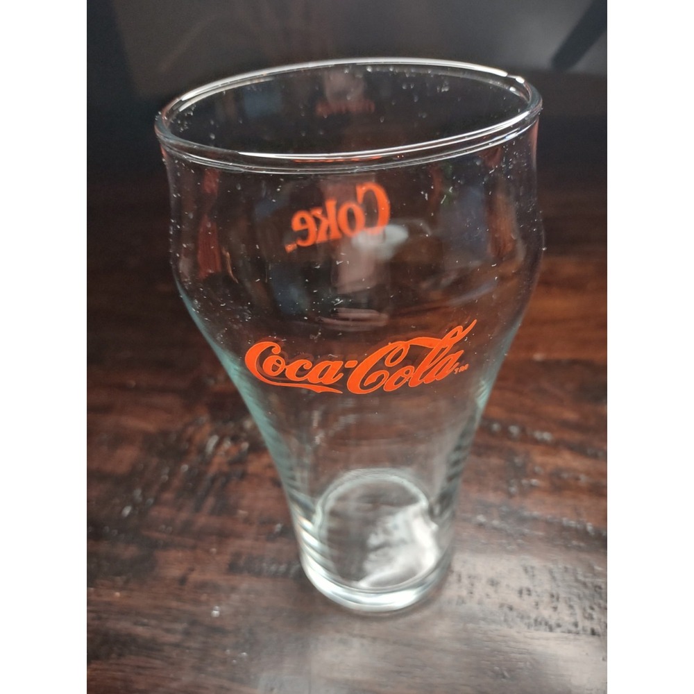 Coca Cola 22 oz Glass Red Letters